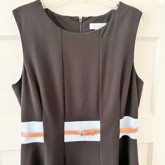 CALVIN KLEIN Women's Sleeveless Round Neck Fit and Flare Dress, 10, NWOT! - Picture 5 of 8